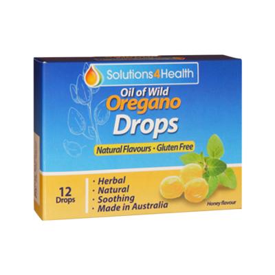 Solutions 4 Health Oil of Wild Oregano Lozenge Drops Honey Flavour x 12 Pack